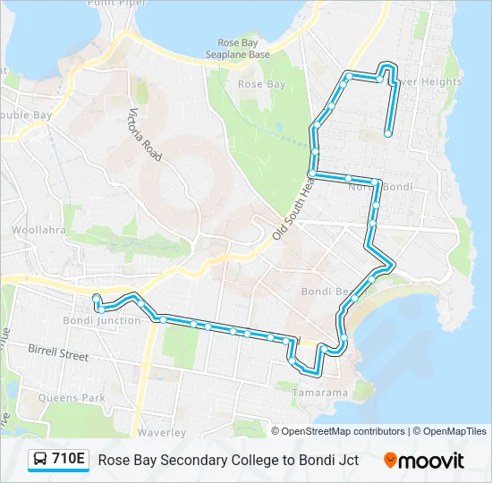 710E Bus Line Map