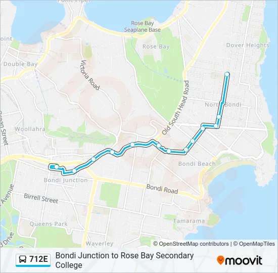 712E Bus Line Map