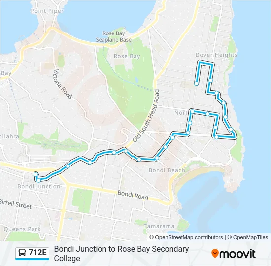 712E Bus Line Map