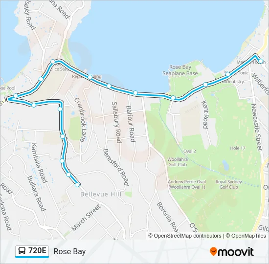 720E Bus Line Map