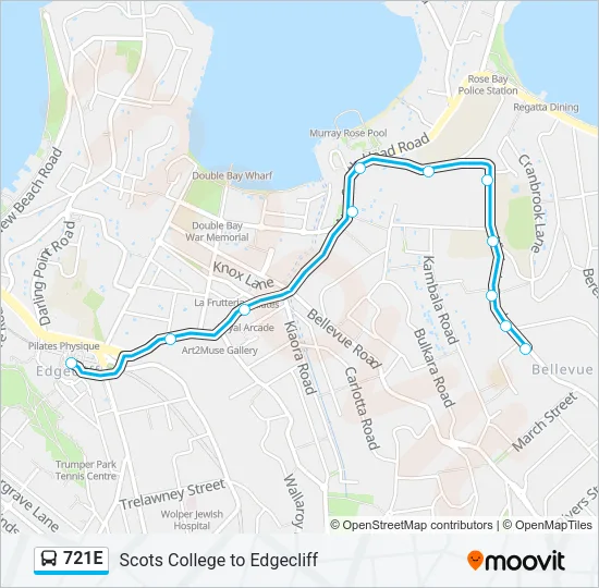721E Bus Line Map