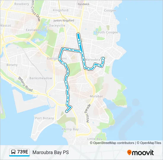739E Bus Line Map