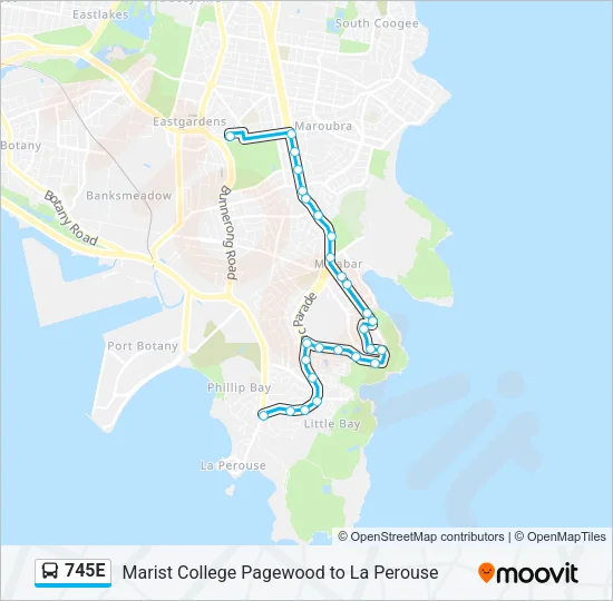 745E Bus Line Map