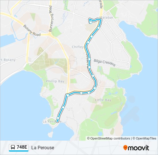 748E bus Line Map