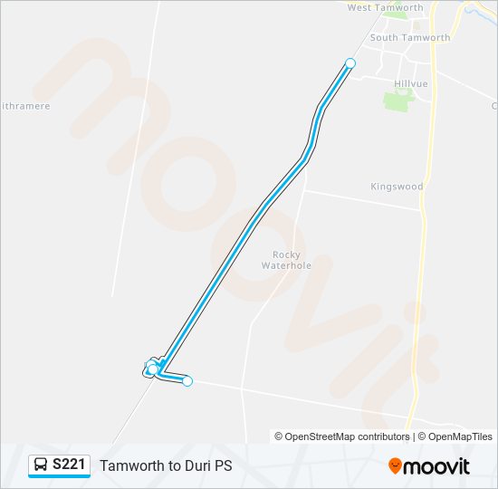 Mapa de S221 de autobús