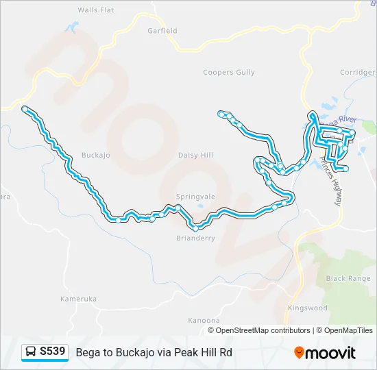 S539 Bus Line Map