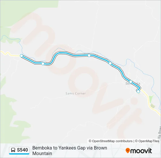 S540 Bus Line Map