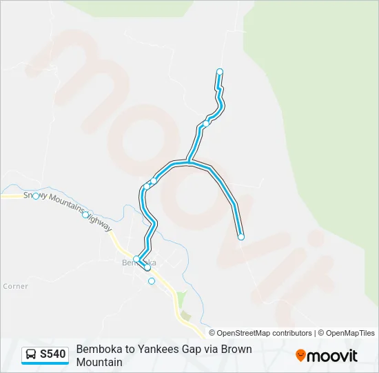 S540 Bus Line Map