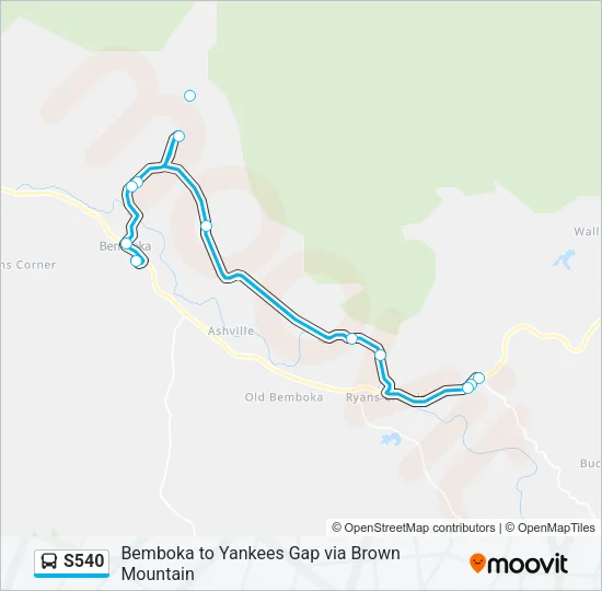 S540 Bus Line Map