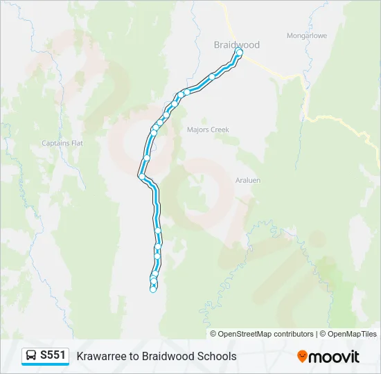 S551 Bus Line Map