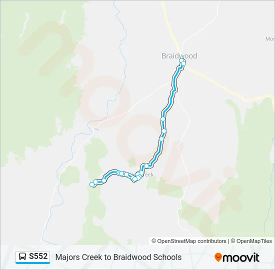 S552 Bus Line Map
