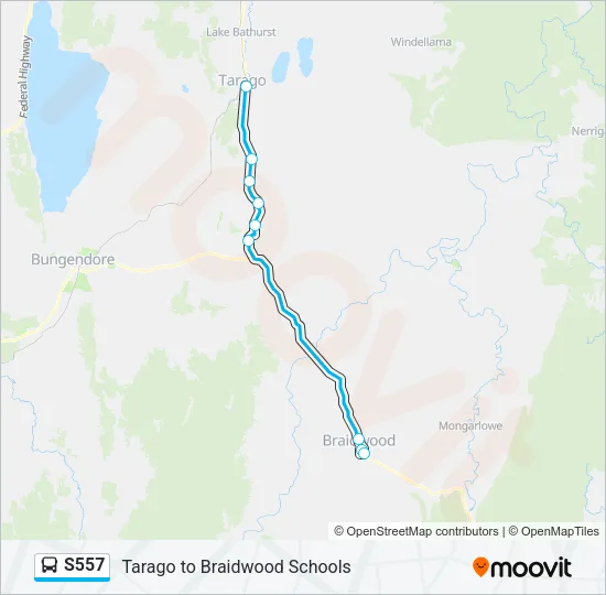S557 Bus Line Map