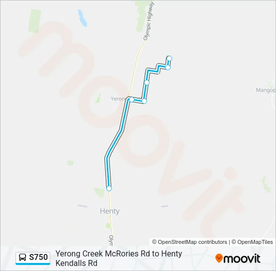 S750 Bus Line Map