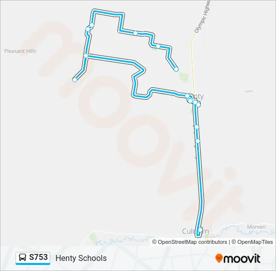S753 Bus Line Map
