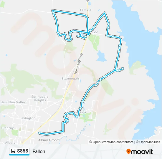 S858 Bus Line Map