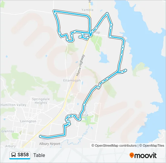 S858 Bus Line Map