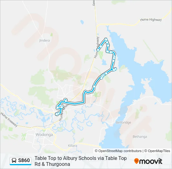 S860 Bus Line Map