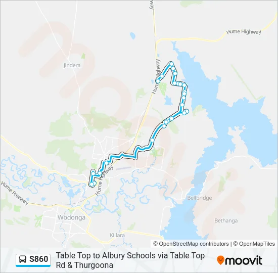 S860 Bus Line Map