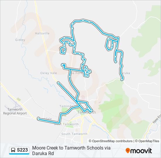 S223 bus Line Map