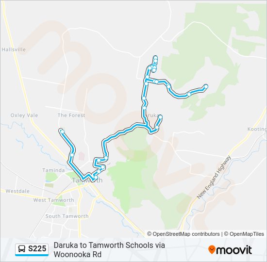 S225 bus Line Map