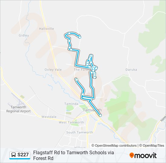 Mapa de S227 de autobús