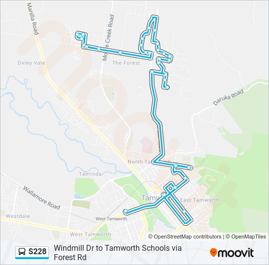 S228 bus Line Map