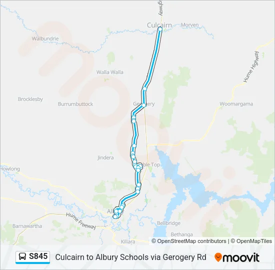 S845 Bus Line Map