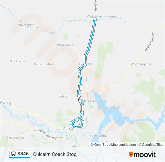 S846 Bus Line Map