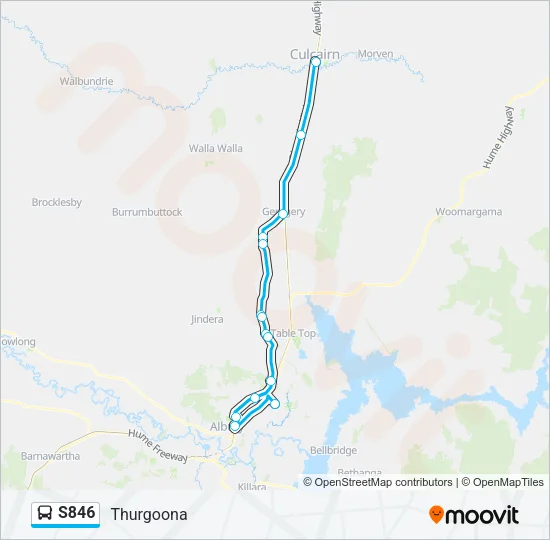 S846 Bus Line Map