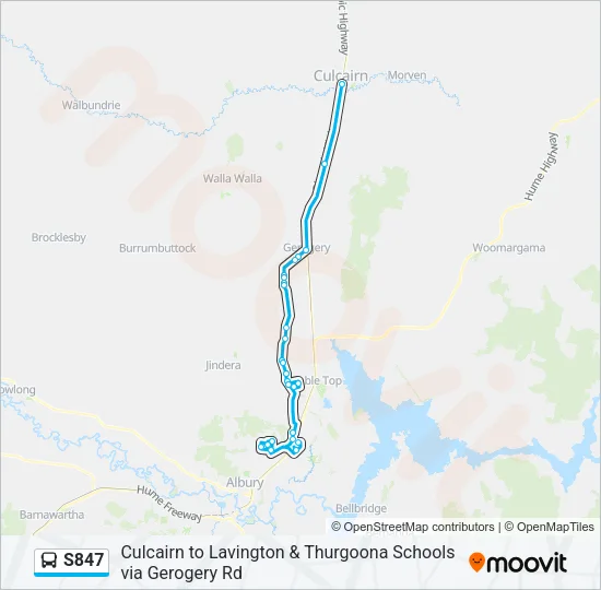 S847 Bus Line Map