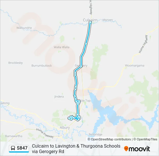 S847 Bus Line Map