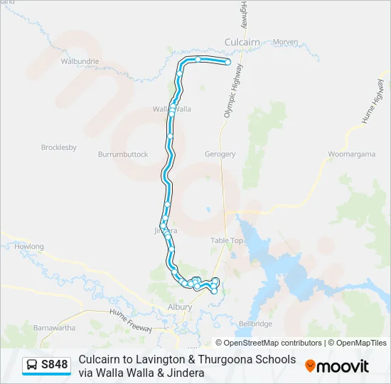 S848 Bus Line Map