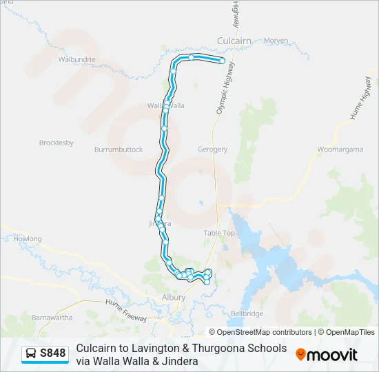 S848 Bus Line Map