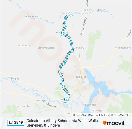 S849 Bus Line Map