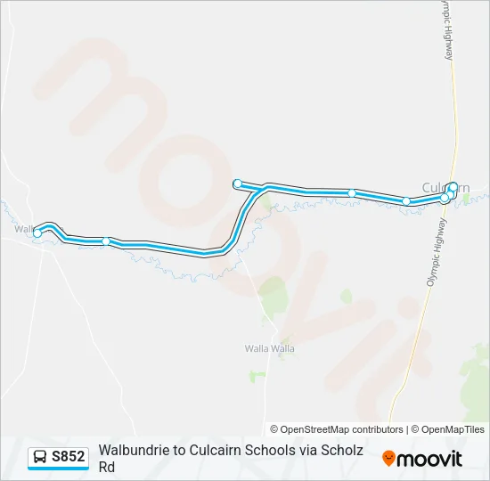S852 Bus Line Map