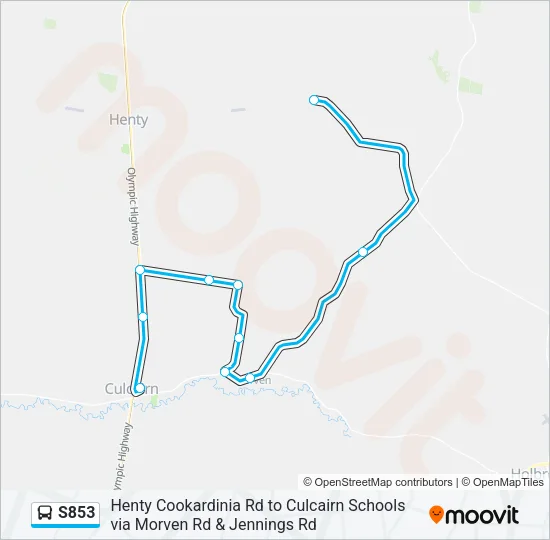 S853 Bus Line Map