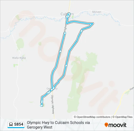 S854 Bus Line Map