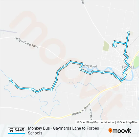 S445 Bus Line Map