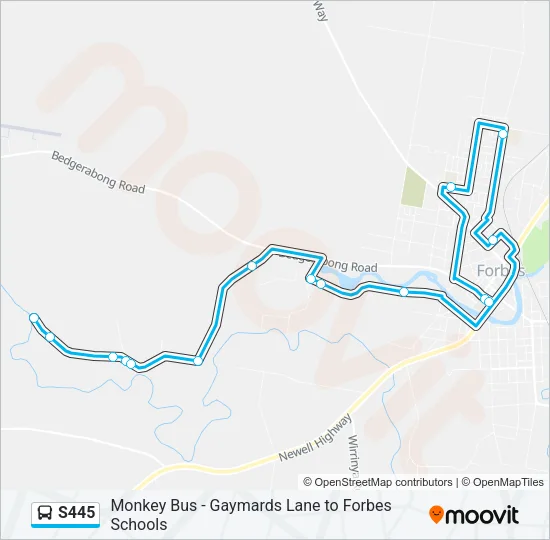 S445 Bus Line Map