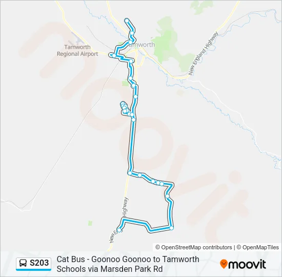 S203 Bus Line Map
