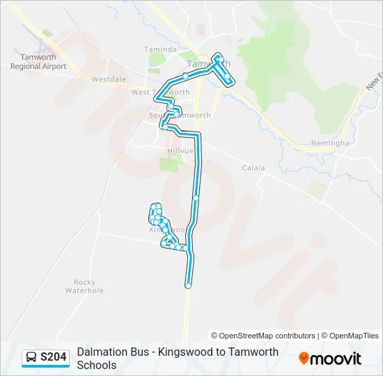 S204 Bus Line Map