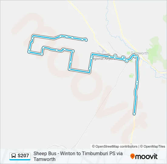 S207 Bus Line Map