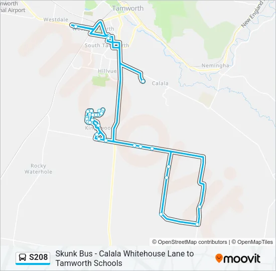 S208 Bus Line Map