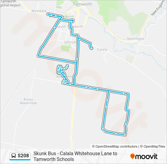 S208 Route: Schedules, Stops & Maps - Calala Whitehouse Ln (Updated)