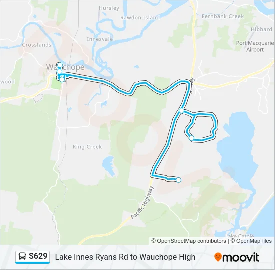S629 Bus Line Map