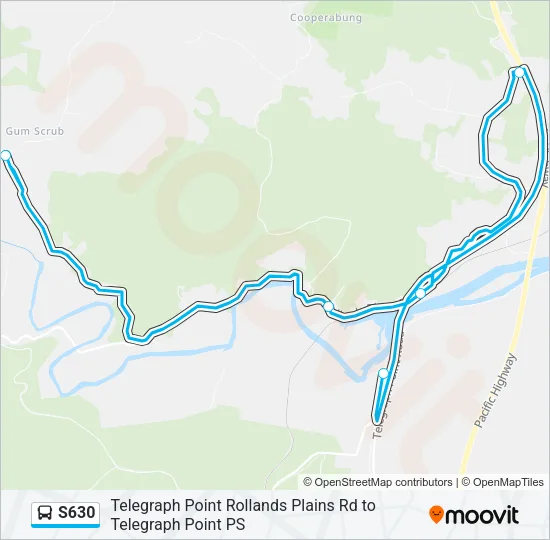 S630 Bus Line Map