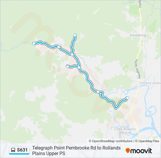 Mapa de S631 de autobús