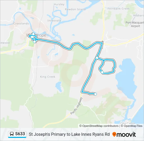 S633 Bus Line Map