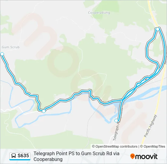 S635 Bus Line Map