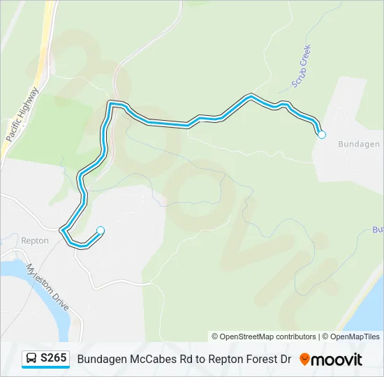 S265 Bus Line Map